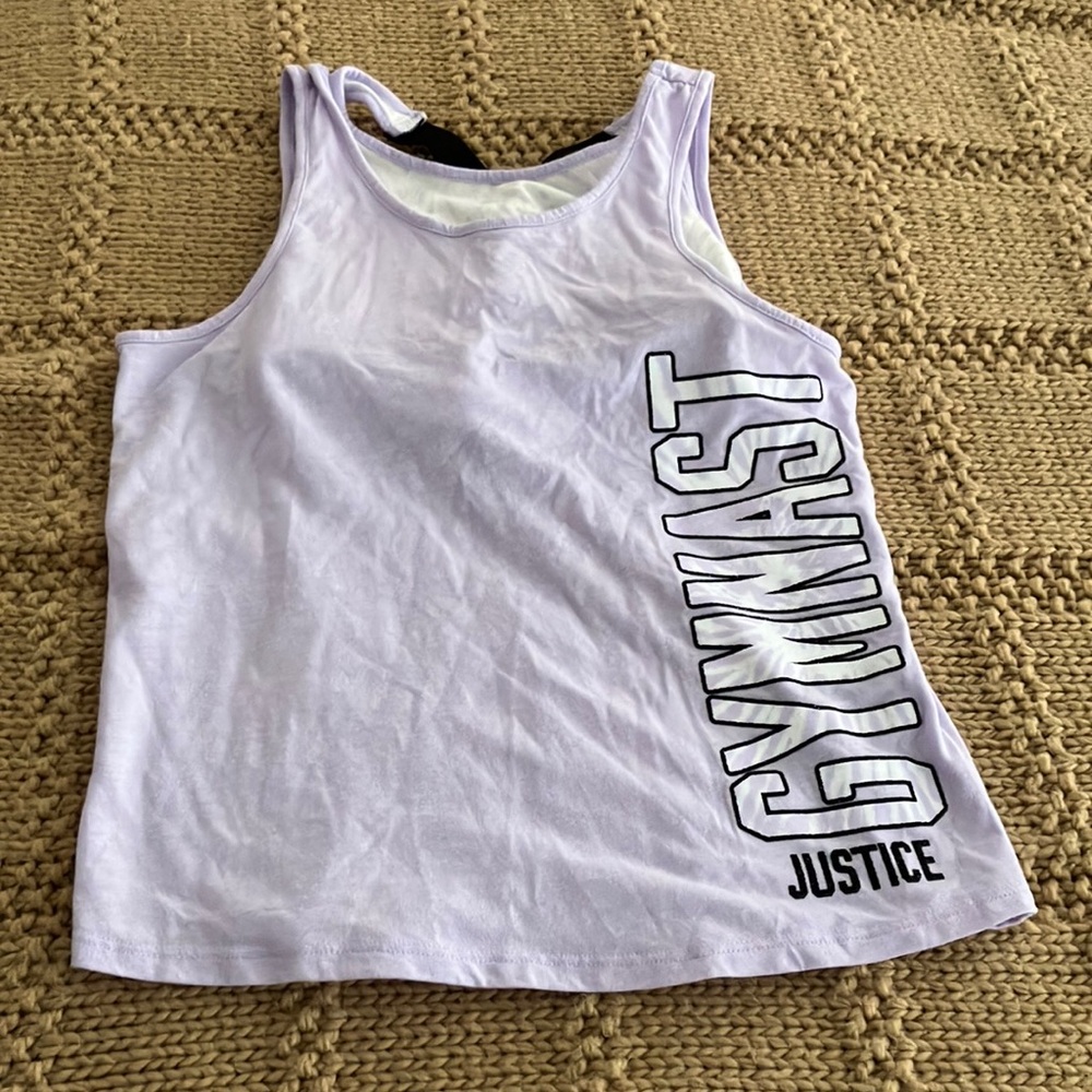 Justice gymnast girl tank top Size 10